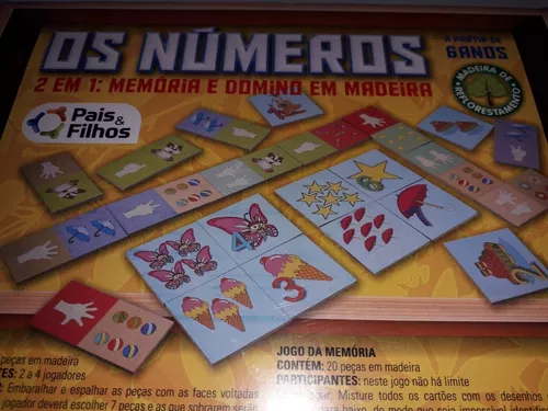 Jogo da Memória e Dominó Os Números - Pais & Filhos