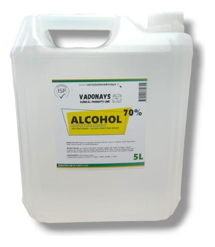 Alcohol Higenizante  70% Bidon De 5lt