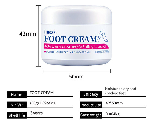 Creme Cremoso Para Pés, Hidratante E Cuidado Para Calcanhar