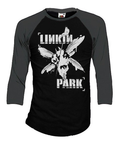 Linkin Park Playera Manga 3/4 Para Hombre Y Mujer