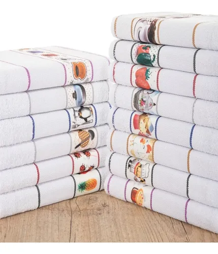 comprar Kit 10 Pano Copa Prato Felpudo Atoalhado Transfer Atacado Cor Branco
