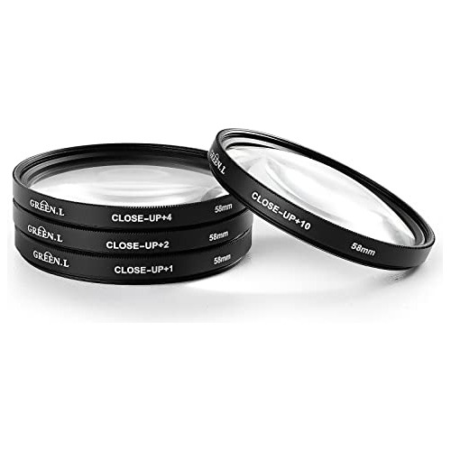Juego De Filtros De Primer Plano De 58 Mm (+1, +2, +4, +10),