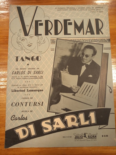 Verdemar Contursi Di Sarli Tango Partitura