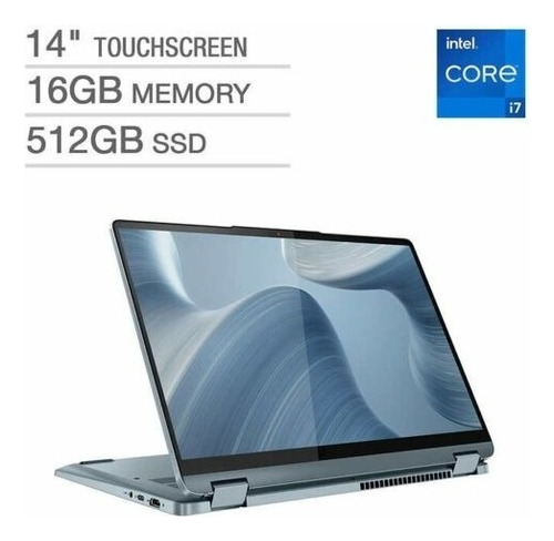 Notebook Lenovo 14¨ Fhd Flex Ipsci7-1255u 16gb 512ssd W 11 Color Stone Blue
