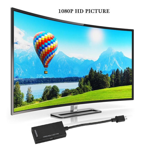 1080p Tamaño Pequeño Portátil Micro Usb A Hdmi Adaptador