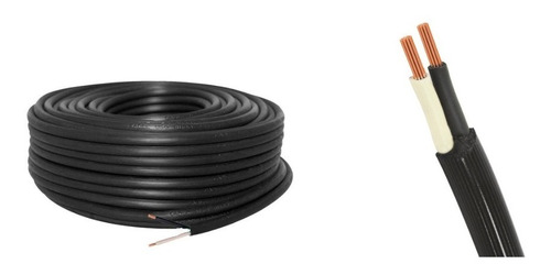 Cable Uso Rudo Calibre 2x14 Duplex Rollo 25 Mts.