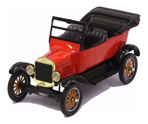 Miniatura Ford T 1925 Touring Conversível Vermelho 1/24