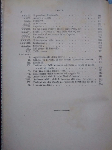 Imagen 5 de 6 de I Canti Di Giacomo Leopardi Intro G Tambara Italiano 1912