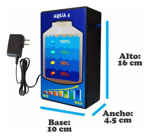 Medidor De Agua Con Sonda P/ Tinaco D 1100 L 40m Cable Exter