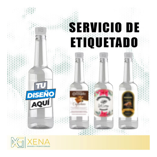 Botella Pet Licorera Plastico 500 Ml Con Tapa Seguridad X 15