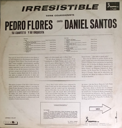 Pedro Flores / Daniel Santos - Irresistible | Cuotas sin interés