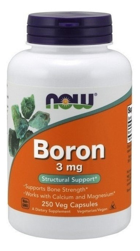 Now Foods | Boron | 3mg | 250 Veg Capsules