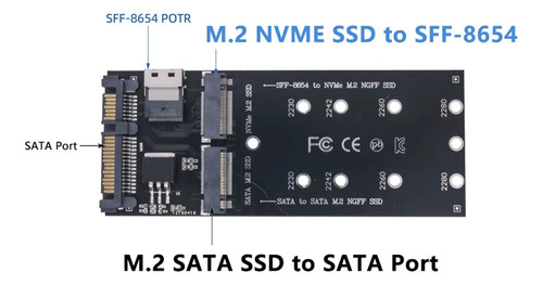 Ypz Adaptador M2 Ssd M.2 Ngff Ssd A + M2 Nvme Ssd A Sf-fs