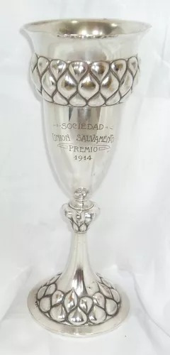 Wmf Antiguo Premio Trofeo Año 1914 Alto Florero Copa B200