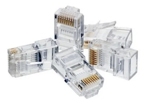 100 Conectores Rj45 Utp Cat 5e Cable Internet Redes Camara