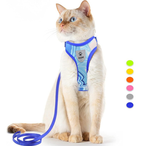 Supet Cat Arnés Y Correa Set Elegante Escape Proof Cat Vest 