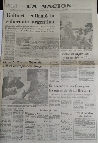 La Nacion 23/4/1982 Galtieri Reafirmo Soberania Argentina