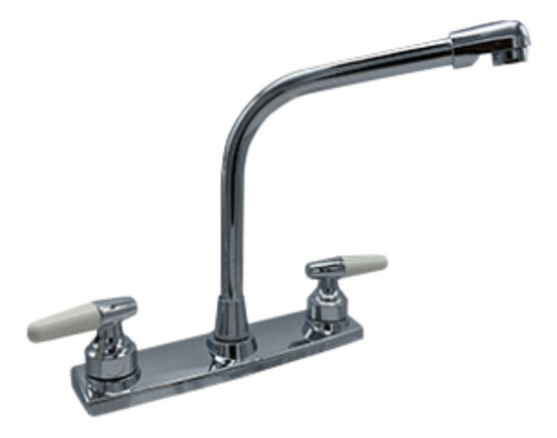 Llave Mezcladora Fregadero Meer Acero Inoxidable Cocina Acabado Brillante Color Plateado