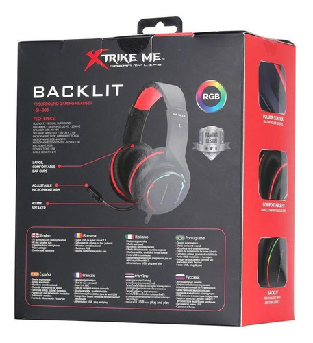 Imagen 5 de 5 de Audífono Headset Gamer Alámbrico Xtrike Me Gh-903 - S010