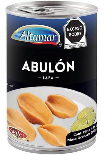 Abulón Avilés Altamar Lapa De 434 Gr, 4 Piezas 