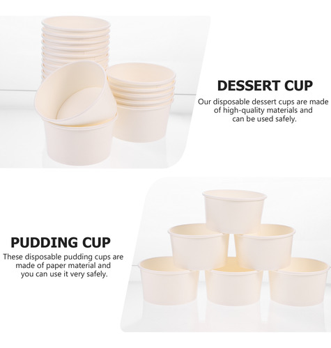 100 Tazas De Mousse, Tarta, Helado, Yogur, 100 Unidades
