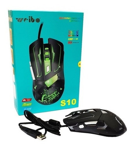 Mouse Gamer Rgb Weibo S10 Gaming Usb 