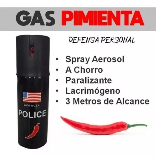 Gas Pimienta Aerosol Spray Defensa Personal Lacrimogeno