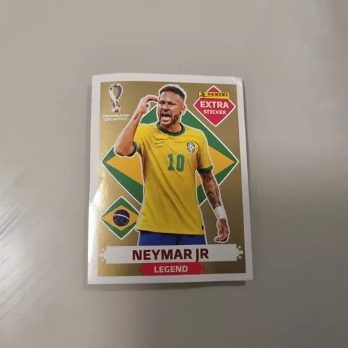 Figurinha Extra Sticker Legend Copa do Mundo Qatar 2022 Neymar