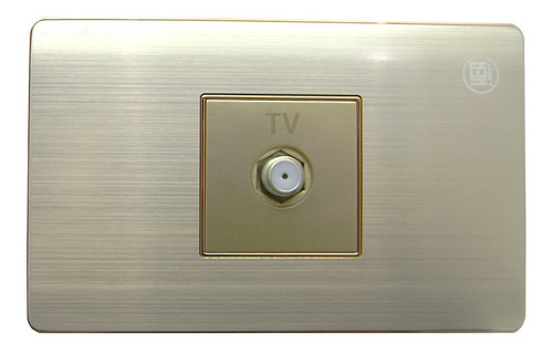 Toma P/cable Tv Dorado Metalic Healight 