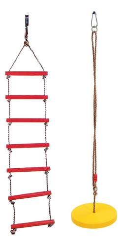 2x Juguete De Niños Columpio Con Cuerda Escalada Árbol