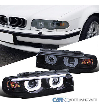 Fit 1995-2001 Bmw E38 740il 750il Smoke Led Halo Tube Pr Oaa