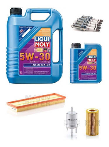 Kit Afinacion Vw Jetta A6 2.5 Lts. Mann Ngk Liqui Moly Oem