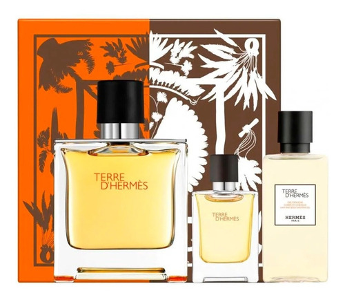 Set Perfume Terre D'hermes Pure Parfum 75ml Original