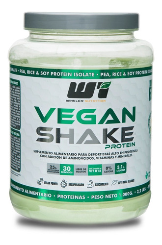 Vegan Shake Protein 1 Kg De Winkler Nutrition Nueva Fórmula