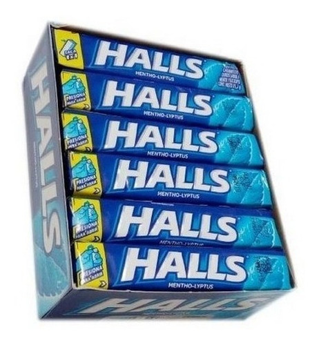 Caramelo Halls Mentol Lyptus Caja Con 12 Unidades