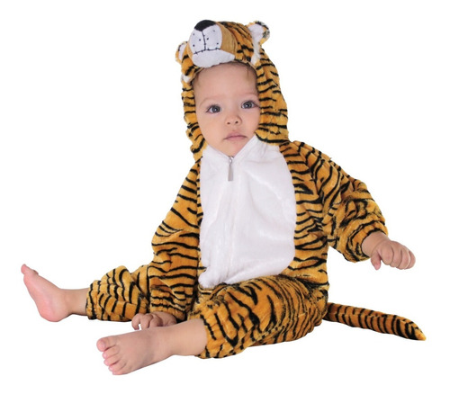 Disfraz Mameluco De Tigre Bebé Halloween Y Primavera Fiesta