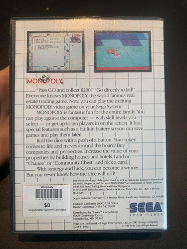 Monopoly Sega Master System (Usado)