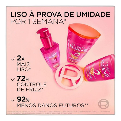 Kit Elseve Liso Dos Sonhos 2 Sh 400+cond+cr Trat+cr Pent+ser