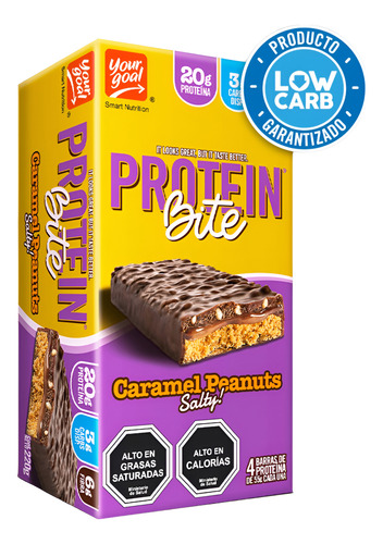 Barras De Proteinas Yourgoal Protein Bite 4u Caramel Peanuts