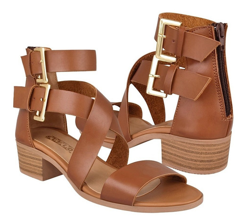 Sandalias Casuales Stylo Para Mujer Simipiel Tan 1079