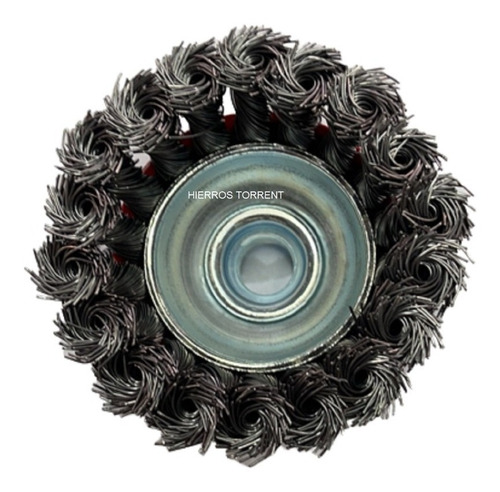 Imagen 4 de 10 de Cepillo Copa Acero Trenzado 80 Mm Aliafor Amoladora Taladro