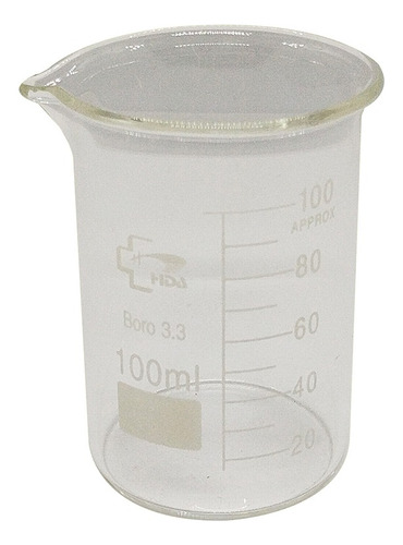 Imagen 1 de 9 de Vaso Vidrio Precipitado Hda Boro 3.3 100ml Importado