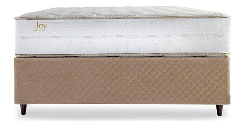 Cama Box De Casal Herval Joy, Espuma Alto Suporte 67x138x188 Cor Branco