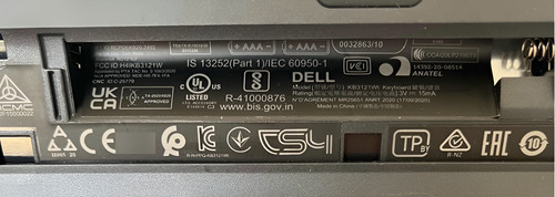 Teclado Inalámbrico Dell Modelo Kb3121w Negro Qwentry