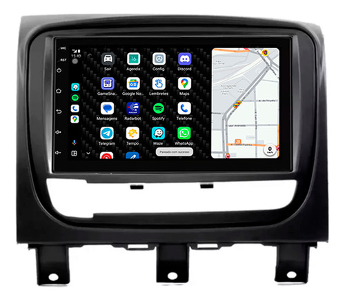 Multimidia Strada 13/19 7p Qled Android Carplay 2gb 32gb Voz