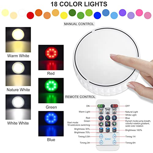 Luz De Techo Led Inalámbrica Batería, Control Remoto,...