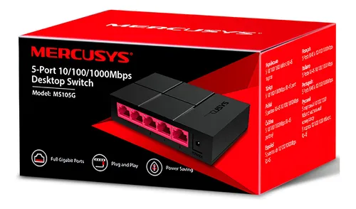 Switch Escritorio 5 Puertos Internet Rj45 10/ 100/ 1000mbps