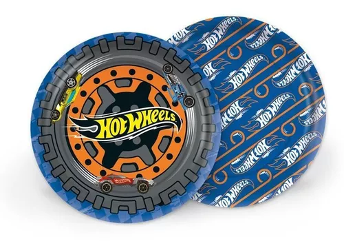 Prato Papel Redondo Hot Wheels