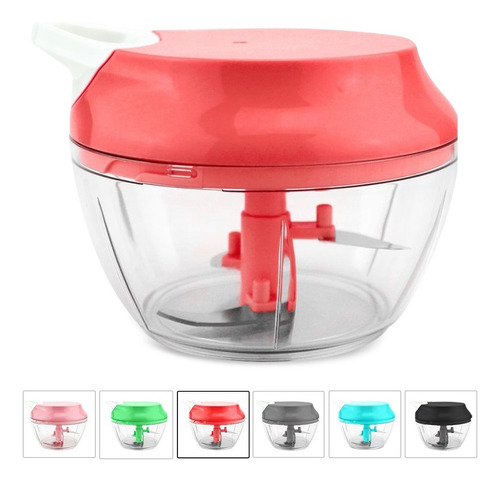 Processador Triturador Alimentos Manual 3 Lâminas 550ml Cor Cor Vermelho