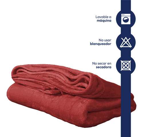 Frazada Flannel 1 Plaza Y Media Extra Suave Importada Rojo Liso